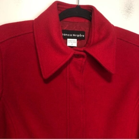 Nygard Vintage Wool Cashmere Red Button Up Jacket size 6 - Picture 2 of 7